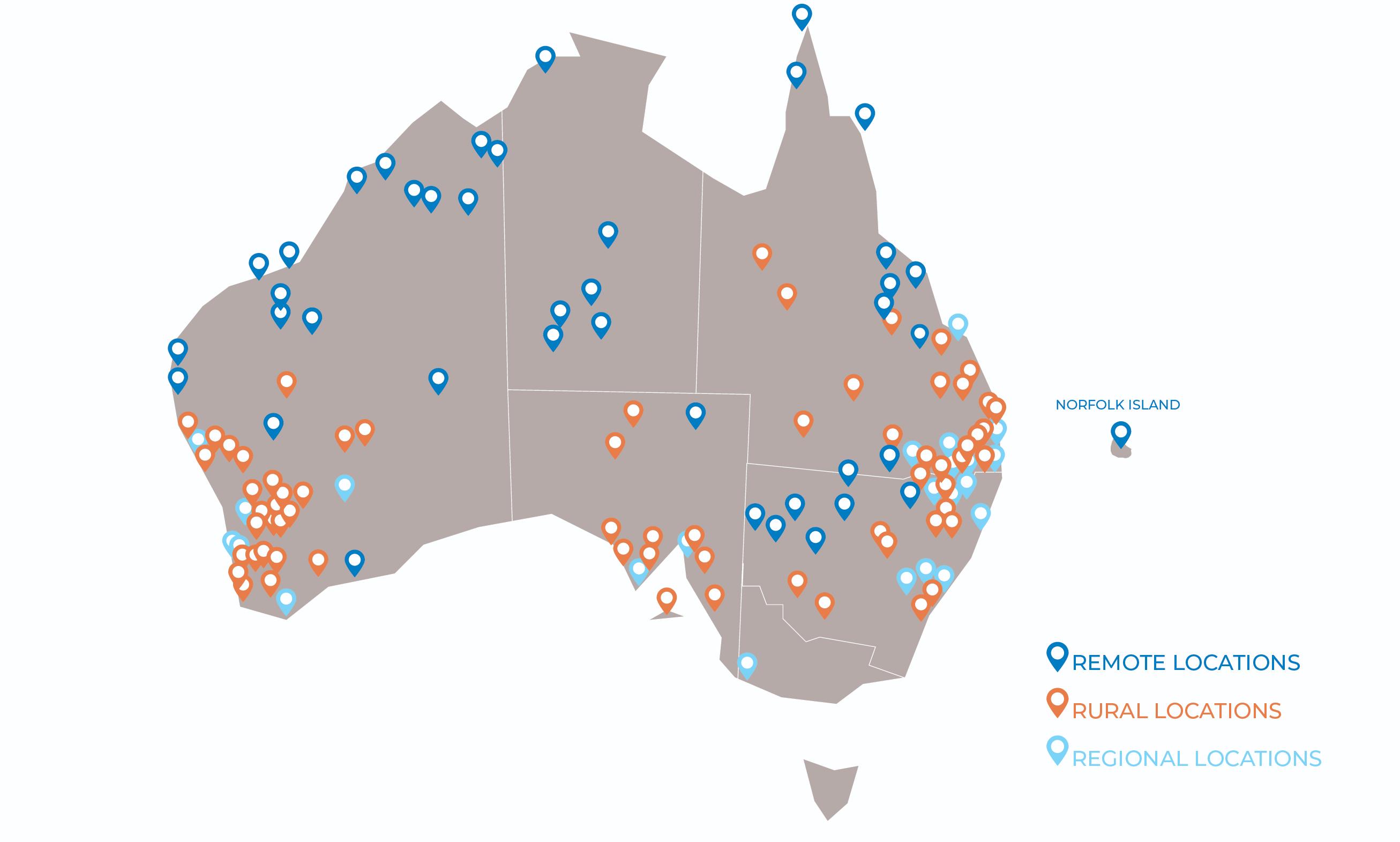 regional rural and remote map