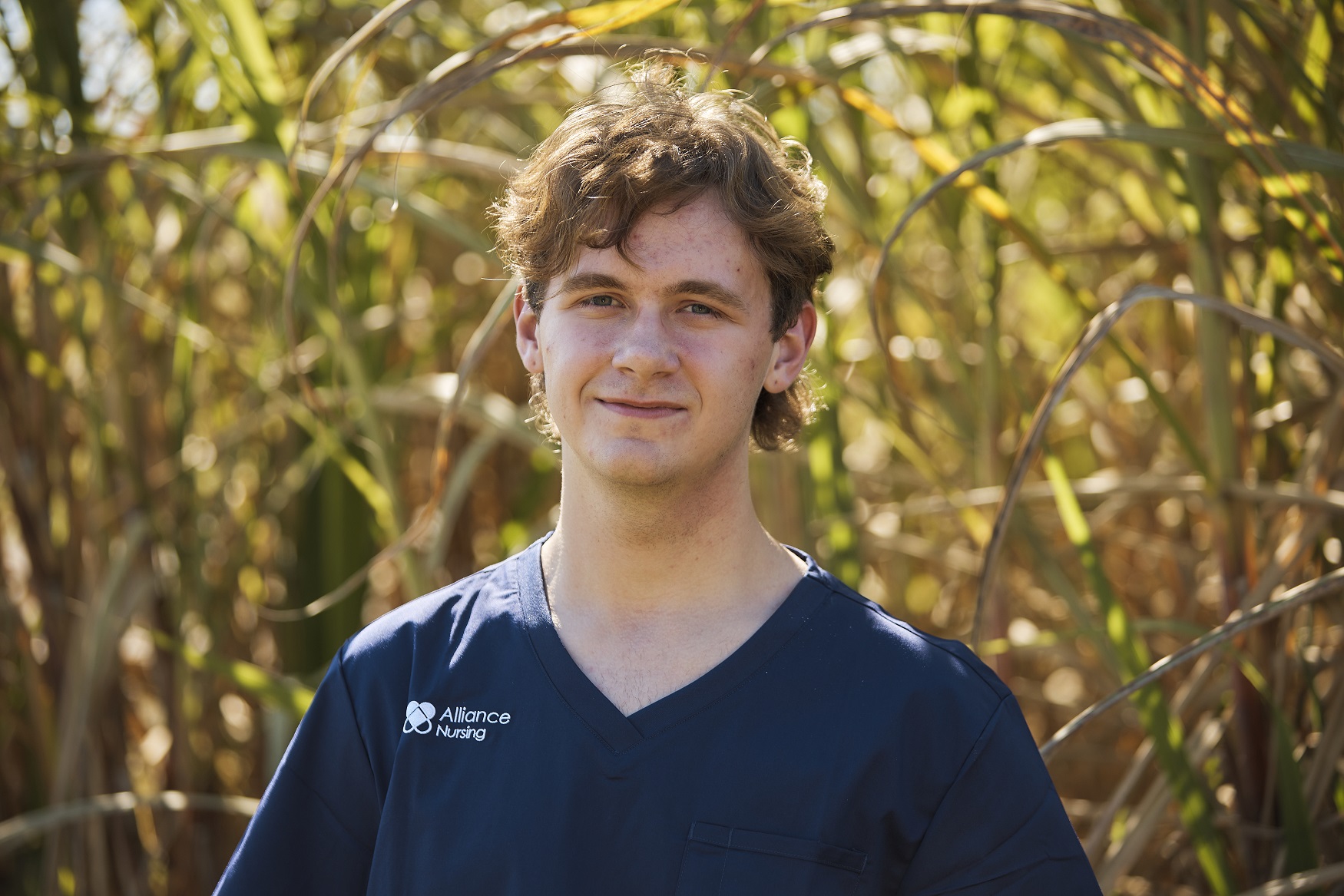 Male nurse in cane fields